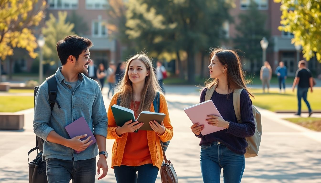 Modern university campus for students
